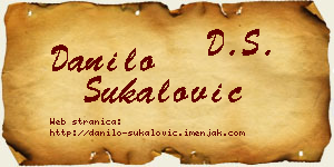Danilo Šukalović vizit kartica